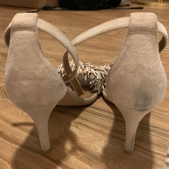 Steve Madden Synfull Fringe Suede Sandals Tan - Picture 3 of 4